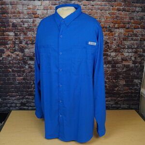 Columbia PFG Tamiami Fishing Shirt Omni Shield Vented Long Sleeve Mens 3XT 3XL